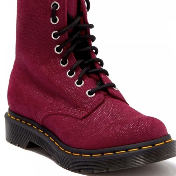 Dr. Martens Shoes - Dr Martens 1460 Pascal Stingray Textured Leather Boot in Cherry Glitter